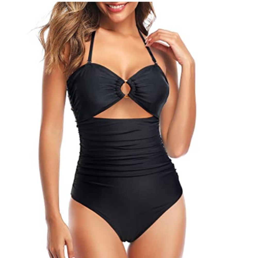 Tempt Me Black Bathing Suit Sz L NWOT
